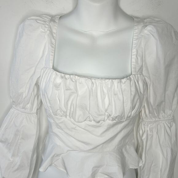 MAJORELLE Top Womens Size XS Puff Sleeve Milkmaid Regency Cottage Angelcore VSCO - Picture 5 of 10